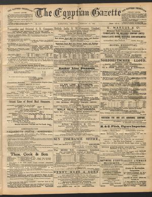 The Egyptian gazette on Feb 25, 1892