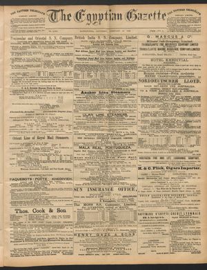 The Egyptian gazette on Feb 27, 1892
