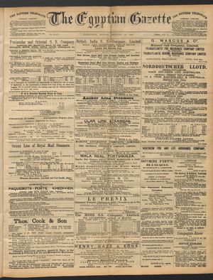 The Egyptian gazette on Feb 29, 1892