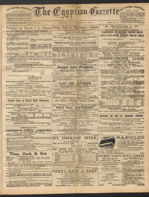 The Egyptian gazette vom 05.03.1892