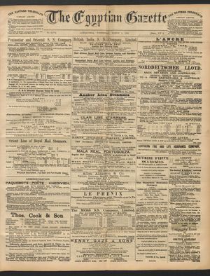 The Egyptian gazette vom 09.03.1892