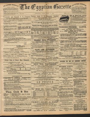 The Egyptian gazette on Mar 11, 1892