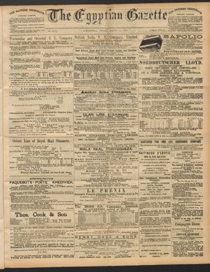 The Egyptian gazette on Mar 18, 1892