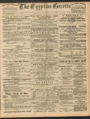 The Egyptian gazette vom 28.03.1892