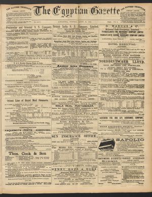 The Egyptian gazette vom 29.03.1892