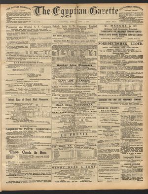 The Egyptian gazette vom 04.04.1892