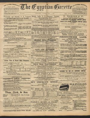 The Egyptian gazette vom 05.04.1892