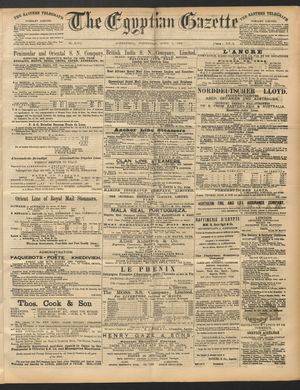 The Egyptian gazette on Apr 6, 1892