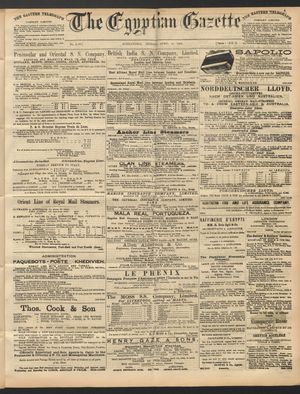 The Egyptian gazette on Apr 8, 1892