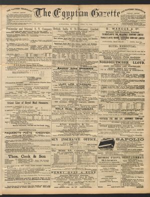 The Egyptian gazette vom 16.04.1892