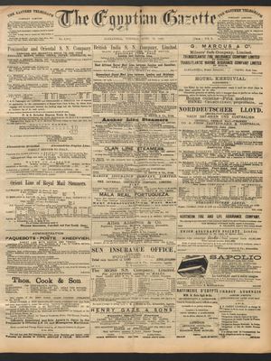 The Egyptian gazette on Apr 19, 1892