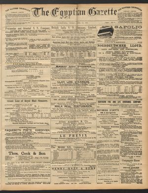 The Egyptian gazette vom 22.04.1892