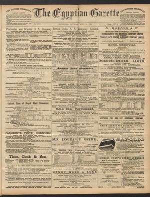 The Egyptian gazette vom 23.04.1892