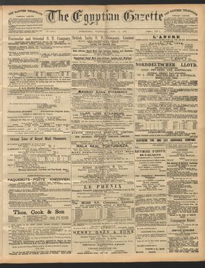 The Egyptian gazette on Apr 27, 1892