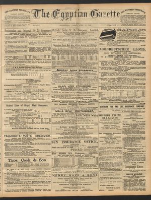 The Egyptian gazette on Apr 29, 1892