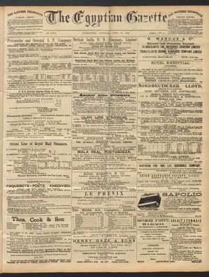The Egyptian gazette vom 30.04.1892