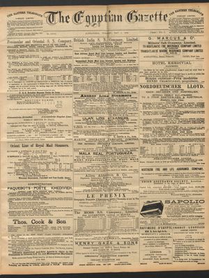 The Egyptian gazette vom 03.05.1892