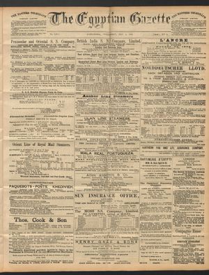 The Egyptian gazette vom 04.05.1892