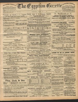 The Egyptian gazette on May 9, 1892