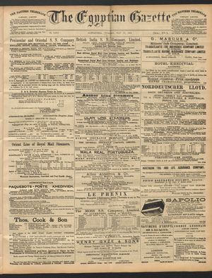The Egyptian gazette vom 10.05.1892