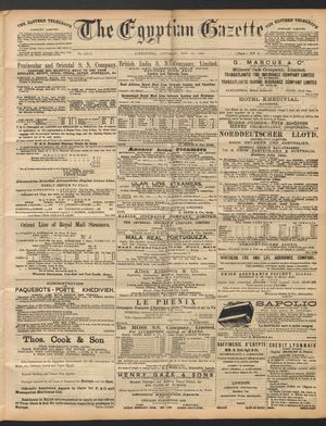 The Egyptian gazette vom 14.05.1892