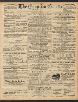 The Egyptian gazette on May 17, 1892