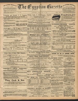 The Egyptian gazette on May 20, 1892