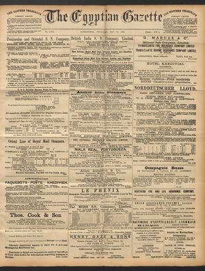 The Egyptian gazette vom 26.05.1892