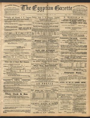 The Egyptian gazette on May 28, 1892