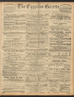 The Egyptian gazette on May 31, 1892