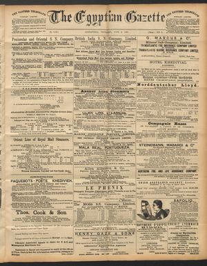 The Egyptian gazette vom 02.06.1892