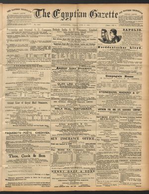 The Egyptian gazette vom 03.06.1892