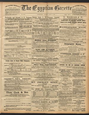 The Egyptian gazette on Jun 6, 1892