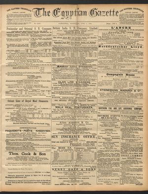 The Egyptian gazette vom 08.06.1892