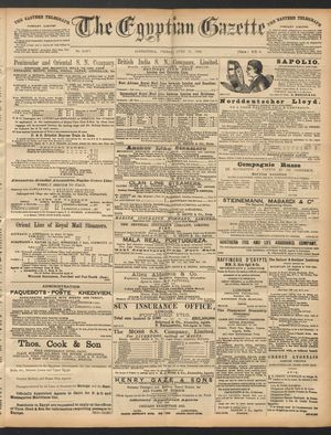 The Egyptian gazette on Jun 10, 1892