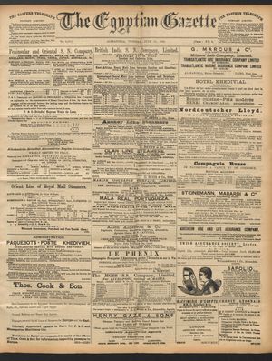 The Egyptian gazette on Jun 14, 1892