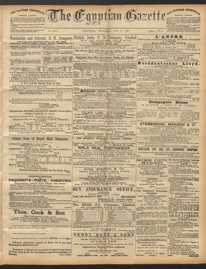 The Egyptian gazette on Jun 15, 1892