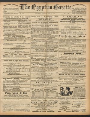 The Egyptian gazette on Jun 16, 1892