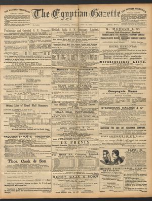 The Egyptian gazette vom 21.06.1892