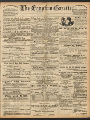 The Egyptian gazette on Jun 24, 1892