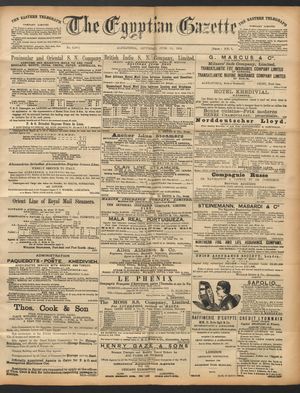 The Egyptian gazette vom 25.06.1892