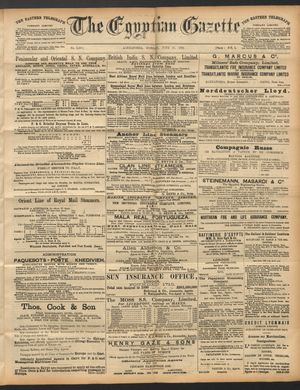 The Egyptian gazette vom 27.06.1892