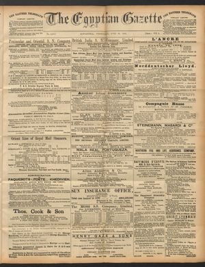 The Egyptian gazette vom 29.06.1892