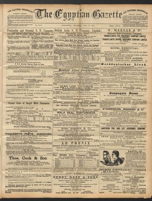 The Egyptian gazette vom 30.06.1892