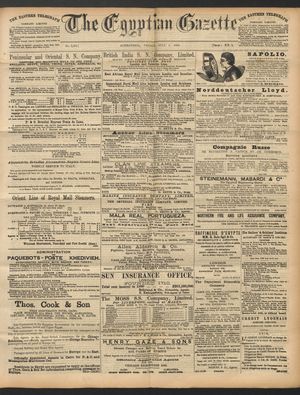The Egyptian gazette vom 01.07.1892