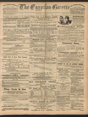 The Egyptian gazette vom 08.07.1892