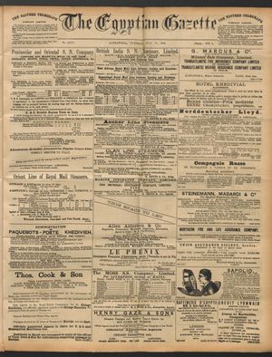 The Egyptian gazette vom 19.07.1892