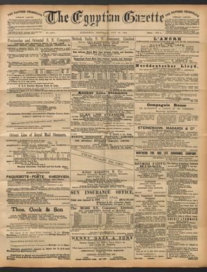 The Egyptian gazette vom 20.07.1892