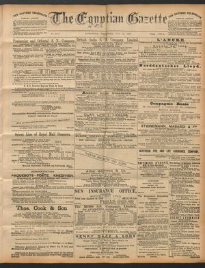 The Egyptian gazette vom 27.07.1892