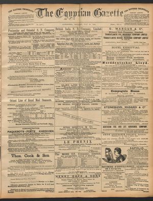 The Egyptian gazette vom 28.07.1892